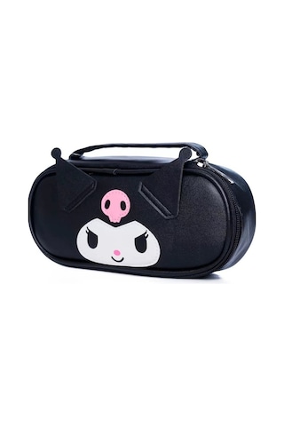 Aoyingnettech Sanrio Pio Melodisi Kuromi Kırtasiye Kılıfı Kalp Kalem Jolıta Çantası - Siyah Büyük Xb Siyah