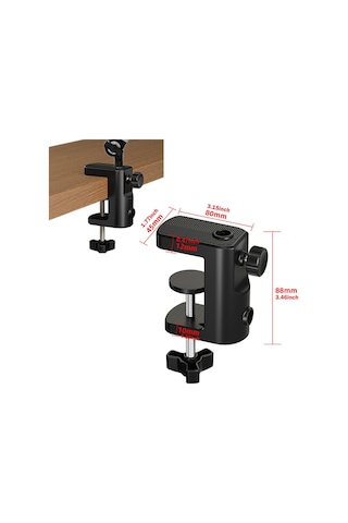Homyl Masa Montaj Kelepçesi Mikrofon Standı İçin Sağlam 80x45x88mm