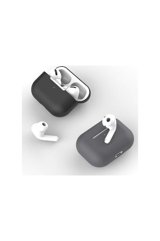 E2m Aırpods Uyumlu 1-2 Kılıf Sense Silikon Siyah Siyah