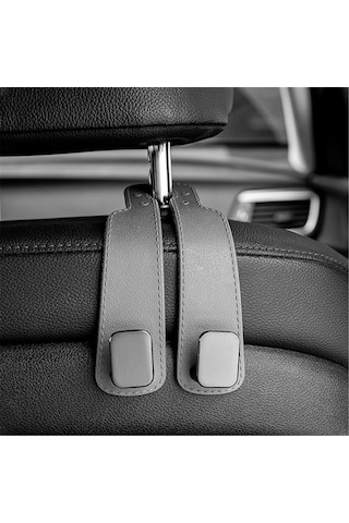 Kangvka Araç Ön Yeri Telefon Tutucu Ve Çift Kanca - Gizli Depolama, Yüksek Dayanıklı Silikon, Tekli Paket Gri