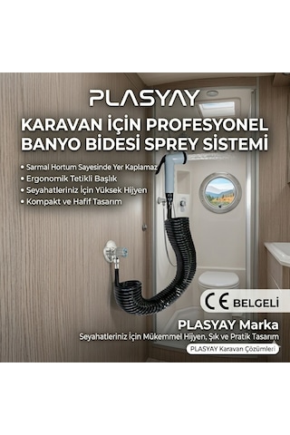 Plasyay Spiral Şattaf Bide Başlıklı Taharet Matik 3.5 Metre