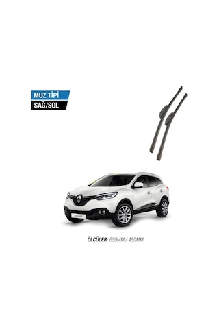 Renault Kadjar 2015-2021 2'li Ön Cam Sileceği Sağ Sol Silecek Takımı Muz Silecek