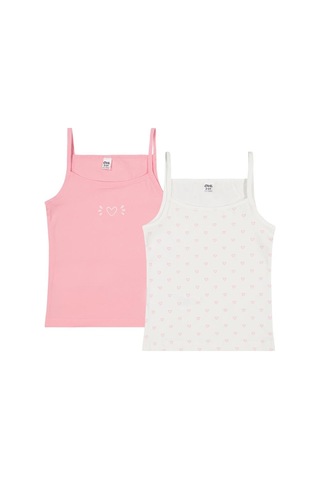 Civil Girls Kalp 2-10 Yaş Kız Çocuk 2'li Atlet - Standart 8-9 Yaş