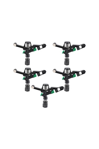 Hangfox 5 Adet Bahçe Çim Alani Döner Suluş Sprinklerı - Bahçe Tarım İçin Kayar Kollü Plastik Sprinkler, Dn20 3/4" Dahili İğne, 10-20m Suluş Çapı