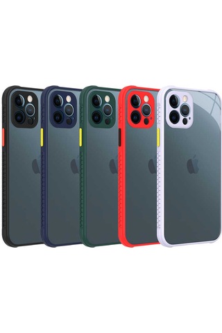 Apple Uyumlu iPhone 12 Pro Kılıf Zore Kaff Kapak Kırmızı