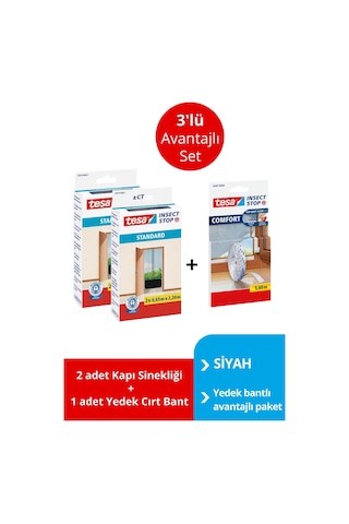 Kapı Sineklik 3'lü Avantajlı Paket Siyah