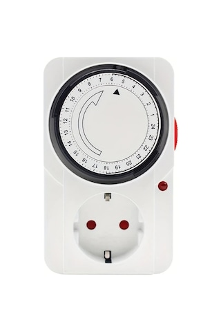 Honeybeeshop Beyaz 24 Saat Mekanik Zamanlayici Akvaryum Hidroponik Evcil Hayvanlar Ev Mutfak 230v 3680w