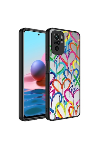 Xiaomi Redmi Note 10 Kılıf Aynalı Desenli Kamera Korumalı Parlak Zore Mirror Kılıf