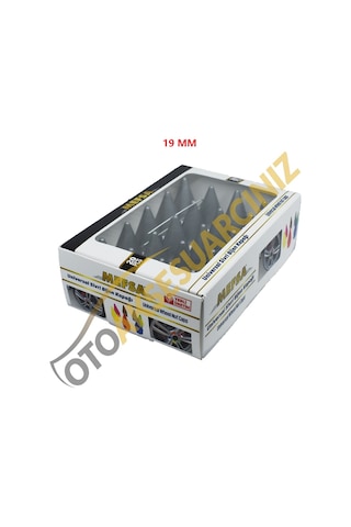 A Kalite Mefsa Bijon Kapağı Sivri 19 Mm Gri 20 Li Set