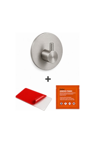 Oval Tekli Modern Banyo Askılık 45 Mm Paslanmaz Çelik Delmeden Yapışkan Montaj Inox