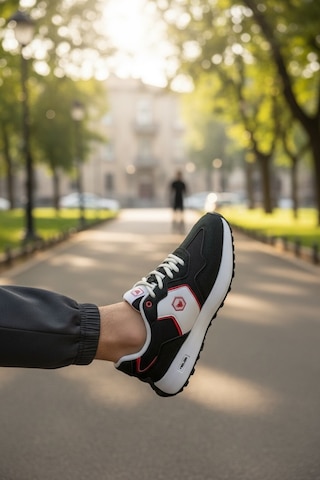 Enoch Erkek Spor Ve Yürüyüş Ayakkabısı Tam Ortopedik Tabanlı Süet Detaylı Retro Günlük Model Siyah