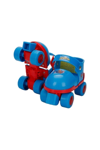 Çocuk Spiderman 4 Teker Paten Dizlik Dirseklik Seti Çantalı 22-29 Kırmızı