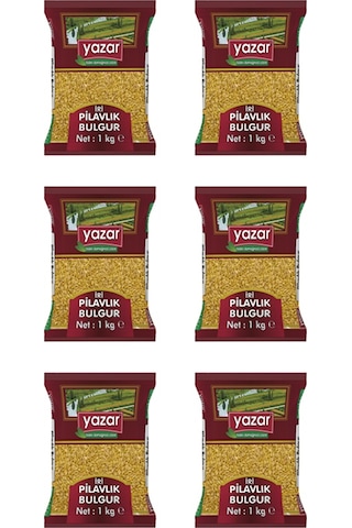 Yazar İri Taneli Pilavlık Bulgur 6 x 1 KG