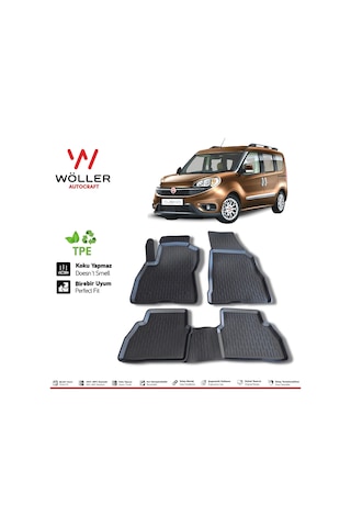 Fiat Doblo Paspas 2010 Sonrası 3D Havuzlu Wöller Paspas