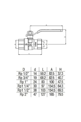 Eca 1 1/4 Doğalgaz Küresel Valfi 602122154