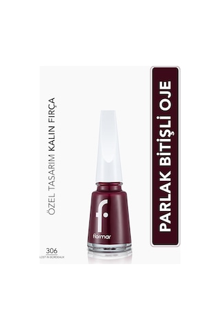 Flormar Nail Enamel Yüksek Pigmentli & Parlak Bitişli Oje Fne-306 Lost In Bordeaux