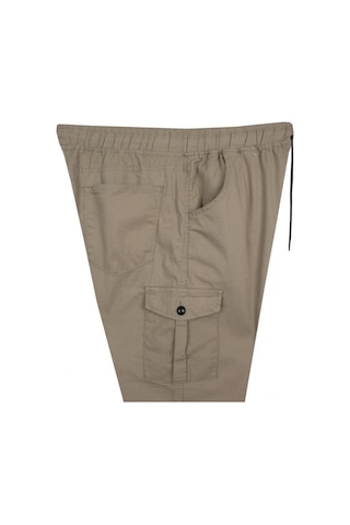 Kargo Cepli Büyük Beden Likralı Jogger Pantolon Bej