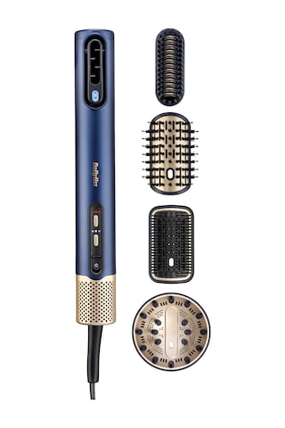 Babyliss Saç Kurutma Ve Şekillendirme Seti Air Wand, Difüzör Ve Paddle Başlık Dahil, 1600w, 4 Başlık, İyon Teknolojisi Lacivert, 4 Başlıklı