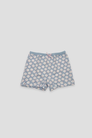 Defne Baby Kız Çocuk Desenli Premium Pamuklu Penye 2'li Boxer Şort Takımı Çok Renkli
