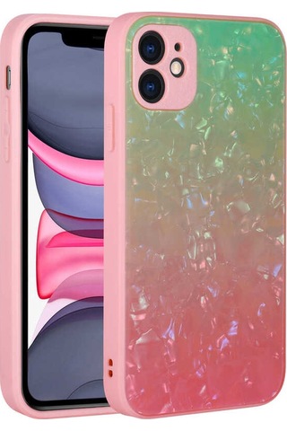 Apple Uyumlu iPhone 11 Renk Geçişli Mermer Desenli Sert Silikon Zore Granit Kapak
