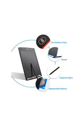Kangvka 8.5 İnç Parlak Lcd Elektronik Yazma Tahtası - Tek Tuşla Silme, Çocuklar/ofis İçin Hafif Portatif Siyah Not Defteri Diğer
