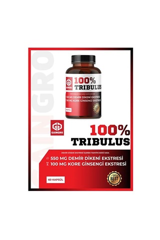 100% Tribulus Demir Dikeni Ve Kore Ginsengi Ekstresi 60 Kapsül - Yüksek Aromasız