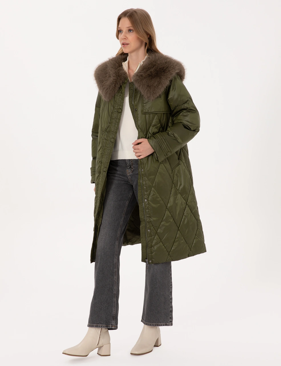 Pierre Cardin Kadın Haki Kaban 50308946-vr027 Haki