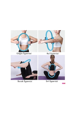 Avessa BPC-100 Dura-Strong 36 CM Tutmalı Pilates Çemberi Gri