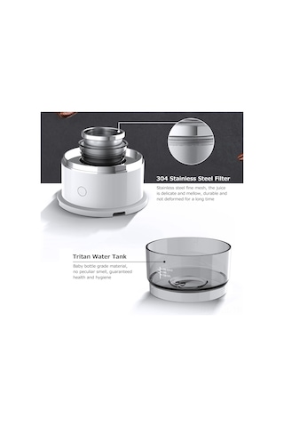 Gajeena Taşınabilir Tritan Tanklı Mini Elektrikli Damlatmalı Kahve Makinesi - Beyaz