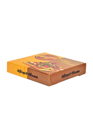 Miyo Ambalaj Waffle Kutusu Selefonlu Krome Karton 100'lü 18 x 18 x 4 CM