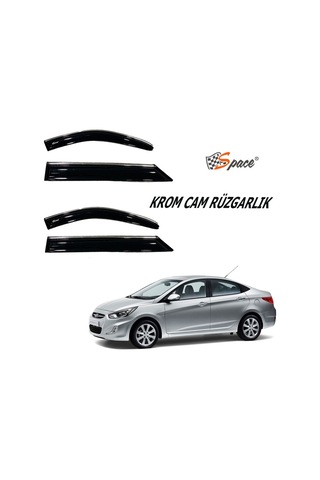 Krom Cam Rüzgarlığı 1.Mm Hyundai Accent Blue 2012- 4 Lü - Caru440