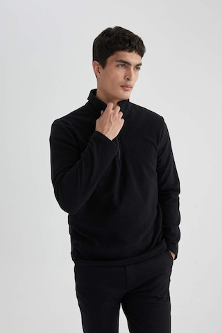Defacto Regular Fıt Yarım Fermuarlı Sweatshirt B7846axnsbk81 Siyah-bk81