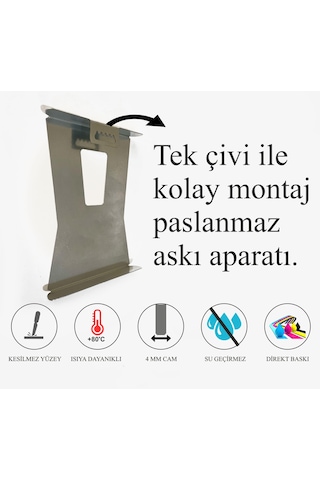 Osmanlı Desen Cam Tablo 4mm Temperli