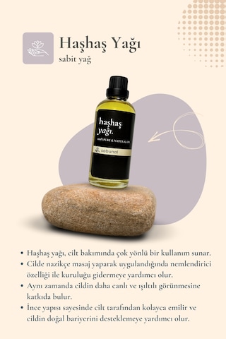 Haşhaş Yağı 100 Ml - Nemlendirici Cilt Bakım