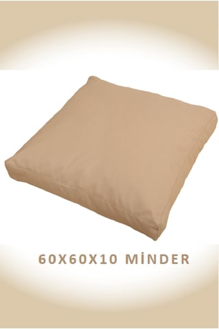 Dekosoy Kare Yer Ve Palet Minderi - Tatlı Kahve Krem