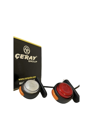 Ahmet Otomotiv 10 Adet Neon Mini Takoz Kırmızı-beyaz 12v-24v