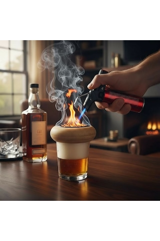 Viski & Kokteyl Tütsüleme Seti - 4 Farklı Aroma Meşe , Ceviz , Kiraz , Elma