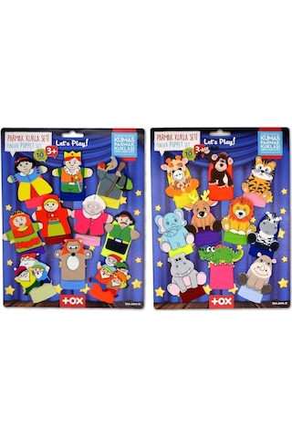 Lisinya247 2 Set - 20 Parça Masal Kahramanları Ve Safari Hayvanları Parmak Kukla