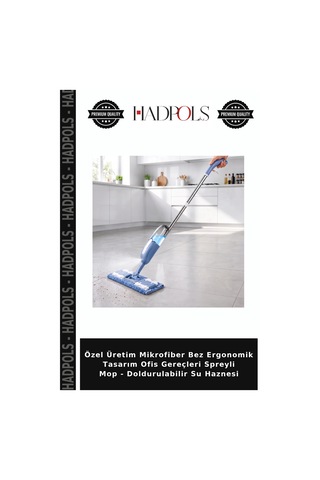 Özel Üretim Mikrofiber Bez Ergonomik Tasarım Ofis Gereçleri Spreyli Mop - Doldurulabilir Su Haznesi Çok Renkli