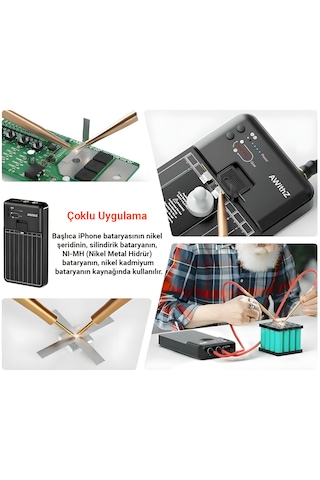Awithz Mc1 4000mah Dahili Bataryalı Hassas Pil Punta Kaynak Makinesi İphone/silindirik Batarya Onarımı İçin