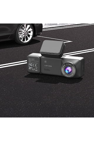 Lenyes Ldr101 4k Ultra Hd Wifi Destekli Akıllı Ön Ve Arka Araç İçi Kamera Siyah