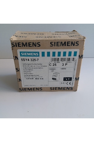 10ka 3x25 Amper Siemens Gurup Sigorta 5sy4 325-7
