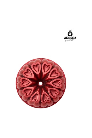 Bake With Love 10 Parça Karıştırma Kabı & Döküm Kek Kalıbı - Kırmızı Kırmızı