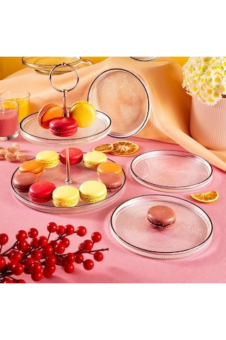 Fecra Loren 7 Parça Servis Ve Sunum Seti Siyah Fileli