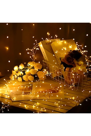 6 Metre 200 Led Gün Işığı Uzaktan Kumandalı, 8 Modlu Usb Peri Işığı