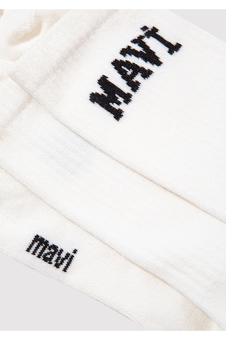 Mavi - Beyaz Soket Çorap 1912726-23248 Beyaz