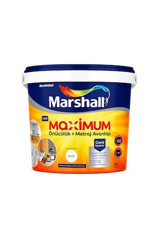 Marshall Maximum Sil. İpek Mat İç Cephe Boyası Kiremit Taşı 15l 15 L