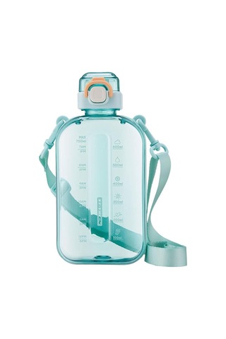 24 Oz Düz Kare Su Şişesi Seyahat Şişesi Taşınabilir Bpa Torba Seyahat Sporları İçin Ücretsiz Sızdır Yalıtımlı Büyük Su Şişesi Yeşil Yeşil