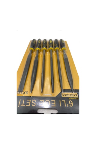 Meşem Mini Eğe Seti Takımı Çeşitli Uçlu 6 Parça 5X180X6