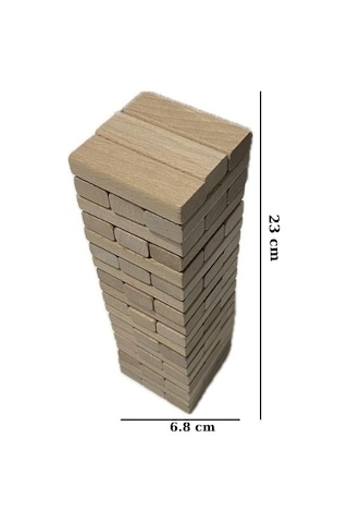 Zeka Dolabı Dengele 54 Parça - Jengaa - Doğal Ahşap - Kayın Ağac